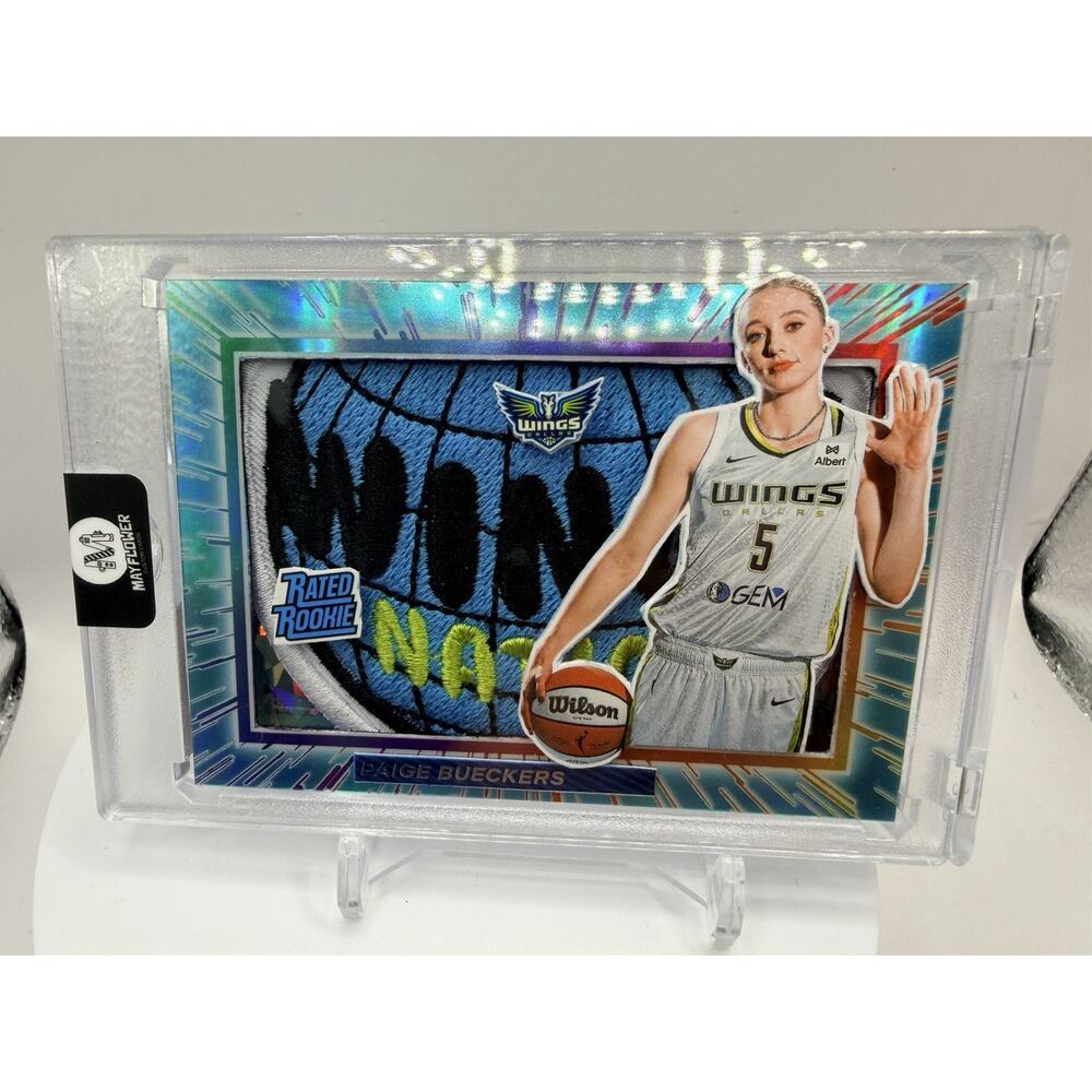 Art Card Rookie Paige Bueckers With Dallas Wings “wing Nation” Patch Made By May